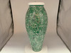Zorigs Floor Vase, 24 Inch Mosaic Vase – Tall Cylinder Made of Terracotta with Green Glass Mosaic Pieces – Handcrafted Decorative Home Décor Accent Piece for Bedroom, Living Room, Office