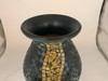 Zorigs Floor Vase, 18 Inch Mosaic Vase – Tall Cylinder Made of Terracotta with Black and Gold Glass Mosaic Pieces – Handcrafted Decorative Home Décor Accent Piece for Bedroom, Living Room, Office