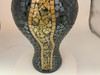 Zorigs Floor Vase, 18 Inch Mosaic Vase – Tall Cylinder Made of Terracotta with Black and Gold Glass Mosaic Pieces – Handcrafted Decorative Home Décor Accent Piece for Bedroom, Living Room, Office
