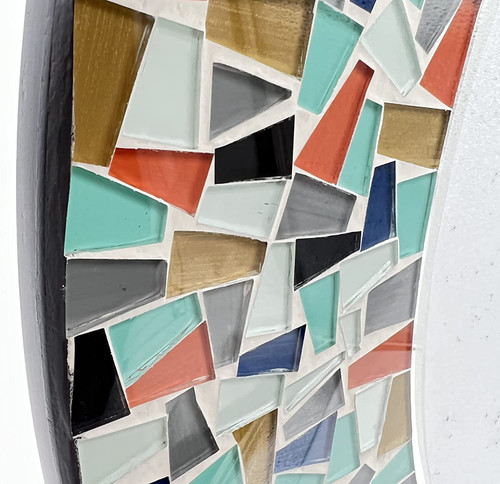 Zorigs Mosaic Mirror, Wall Art Décor – 24” Round Handcrafted Mosaic Mirror – Brown and Blue Multicolored Mirror for Hallway, Bedroom, Bathroom, Living Room Zorigs Mosaic Mirror, Wall Art Décor – 24” Round Handcrafted Mosaic Mirror – Brown and Blue Multicolored Mirror for Hallway, Bedroom, Bathroom, Living Room