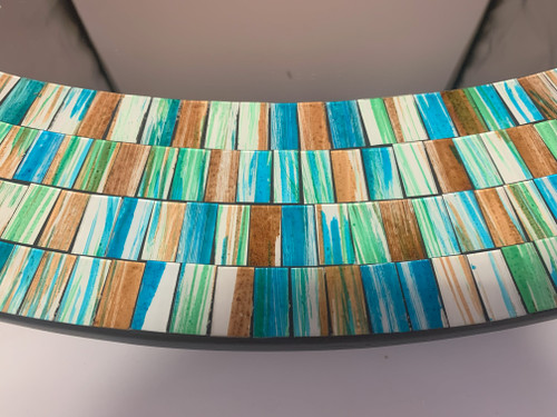 Zorigs Mosaic Mirror, Wall Art Décor – Handcrafted Decorative Wall Mirror, Sea Blue, Turquoise, and Opal Reflective Glass Mosaic Mirror, 32" X 24" Oval Mirror Zorigs Mosaic Mirror, Wall Art Décor – Handcrafted Decorative Wall Mirror, Sea Blue, Turquoise, and Opal Reflective Glass Mosaic Mirror, 32" X 24" Oval Mirror