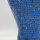 Zorigs Floor Vase – Tall Cylinder Made of Terracotta with Peacock Blue Glass Mosaic Pieces – Exquisite Home Décor Accent Piece (24 x 10 Inches)