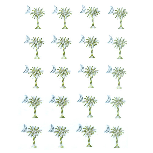 Single Palm Tree with Moon sold by 20pcs sheet (S9039)
