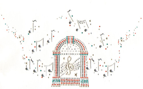 REG Juke Box with Musical Notes Iron-On Design (S6342-REG).