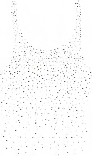 Standard Full Scattered Clear Stones Tank-Top Iron-On Design (S4124-CLR) .