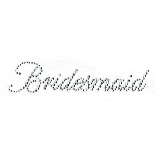 Wedding Bridesmaid Bridal Party Rhinestone Iron On Design