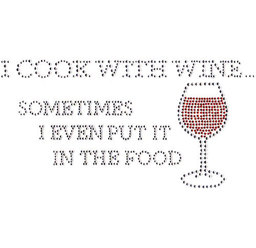 I Cook with Wine... Iron-on (S7646)