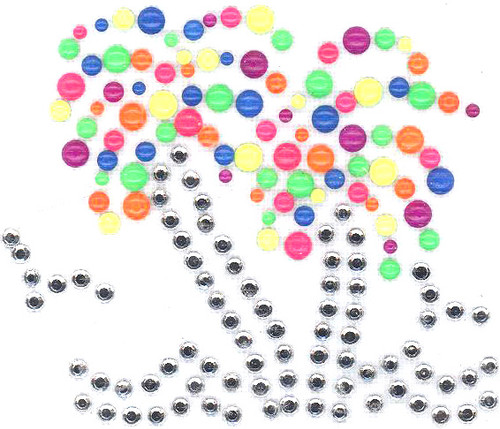 Colorful Palm Tree with Ocean & Birds Iron-On Design (S6140).