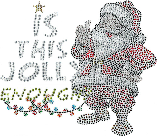 Jolly Santa Iron-On Design (S105046).