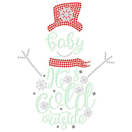 "It's Cold Outside" Snowman Iron-On Design (S104018M).