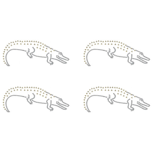 Alligator 4-Set Iron-On Design (S101115SM).