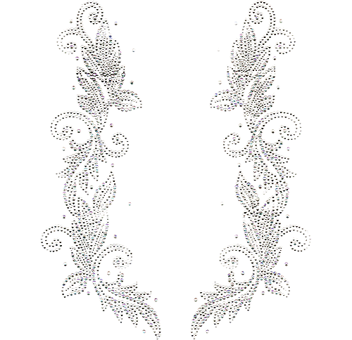 AB Vine & Leaves Panel Décor Iron-On Design Set (S2144-AB).