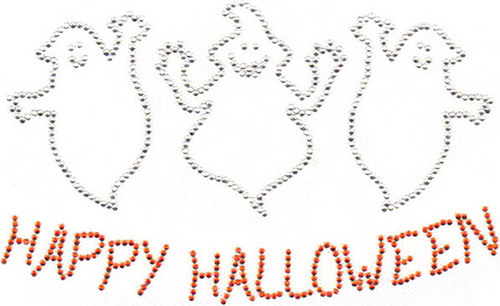 Floating Ghost Trio Iron-On Design (S4601) shown.