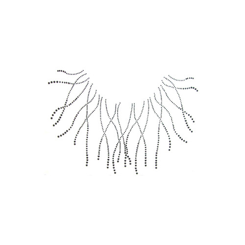 Scoop Neck Neckline Black Vine Waves Iron On Design