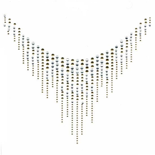 Scoop Neck Neckline Gold Teardrop Iron On Design