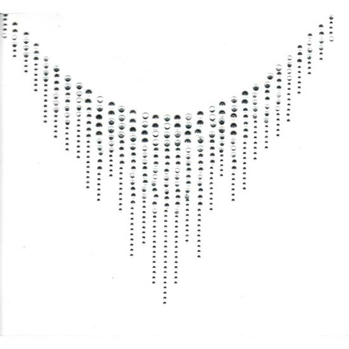 Scoop Neck Neckline Gradual Teardrops Silver Iron On Design
