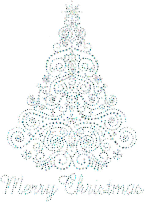 Swirls & Snowflakes "Merry Christmas" Tree.