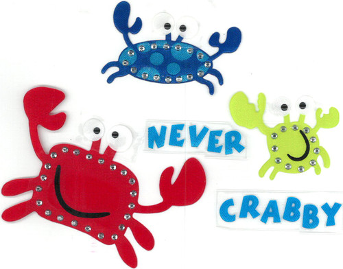 "Never Crabby" Happy Crabs Trio.