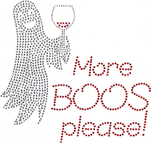 More BOOS Please! Iron-On Design (S1000014) shown.