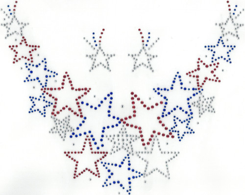 Star Spangled Scoop Neckline Transfer (S102314)