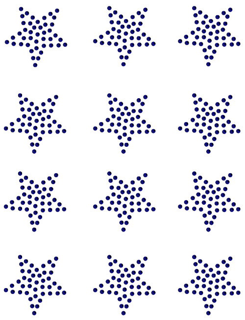 Blue Stars (12/pg) Transfer (S9149)