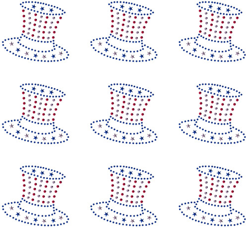 Patriotic Hats Small Size Transfer (Per Page) (S102078S)