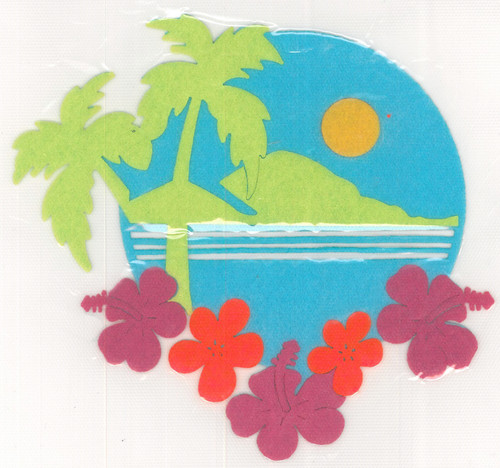 Beach Paradise Scene Iron-On (MM-0568)