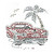 Red Cadillac with Palm Tree Iron-On Design (S1898-RED).