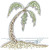 Palm Tree on the Beach Iron-On Design (S2287).