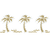 Three Gold Palm Trees  (S6124L)