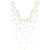 Gold Nailheads & Mixed Scattered-Stones V-Neck Tank-Top Iron-On Design (S2118-MIX-VNECK)