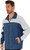 Windbreaker with Hoodie for Men shown in Navy/Lt. Gray.