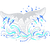Whale Fluke in Ocean Mist Iron On Design