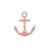 Small Siam & Clear Anchor Iron-On Design (S2467S-RED).