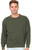 Olive Garment-Dye Unisex Crewneck Sweatshirt (4003-OLV).