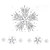 Clear & Silver Snowflakes Set Iron-On Design (S2073-CLR).