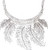 Silver Feathered Scoop-Neckline Iron-On Design (S101393-SIL). 