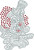 Large Red-Haired Clown Head Iron-On Design (S1915LA).
