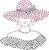 Pink Hat Lady Iron-On Design (S101074-PNK).