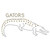 Single Large Alligator Iron-On Design (S101115LG).