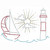 Sailboat & Lighthouse Sunny Scene Iron-On Design (S6768).