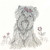 Yorkie Yorkshire Terrier with Pink Bow and Flowers Iron On Design