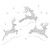 All Clear Leaping Reindeer Trio Set Iron-On Design (S102004-CLR).