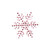 Pink Single Snowflake Iron-On Design (S1448-PNK).