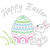 Happy Easter Bunny with Egg Iron-On Design (S6589-HAPPY).