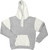 Salt & Pepper body / Ivory accents Nantucket Unisex 2-Button Pullover Hoodie Plain (4086-SPI).