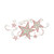 Dancing Red & Green Christmas Stars Rhinestone Iron On Design
