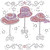 Red & Purple Hat Trio Iron-On Design (S1309).