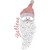 No-fill face "Believe" Santa Iron-On Design (S1000066-CLR) .