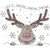 "Let it ...Snow, Snow, Snow" Happy Reindeer Iron-On Design (S1000067).
